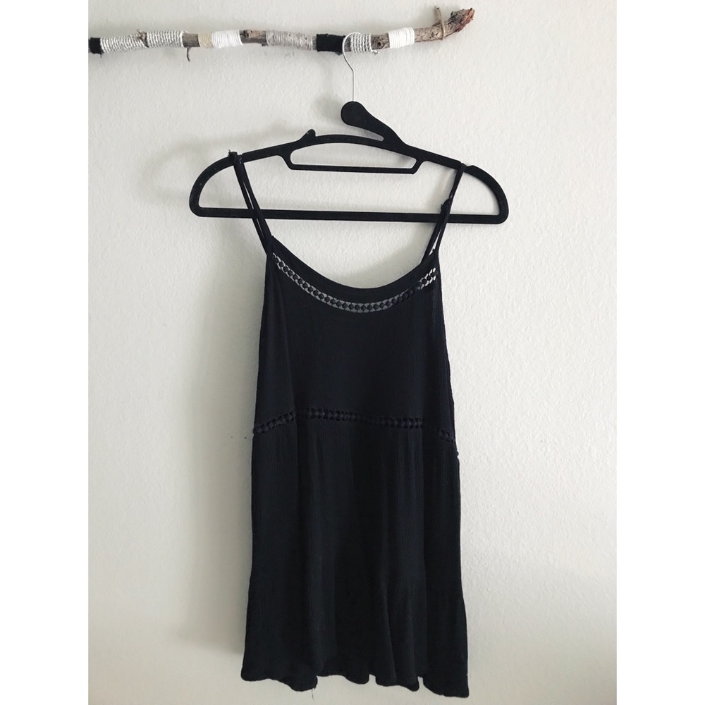 Black Flowy Tank